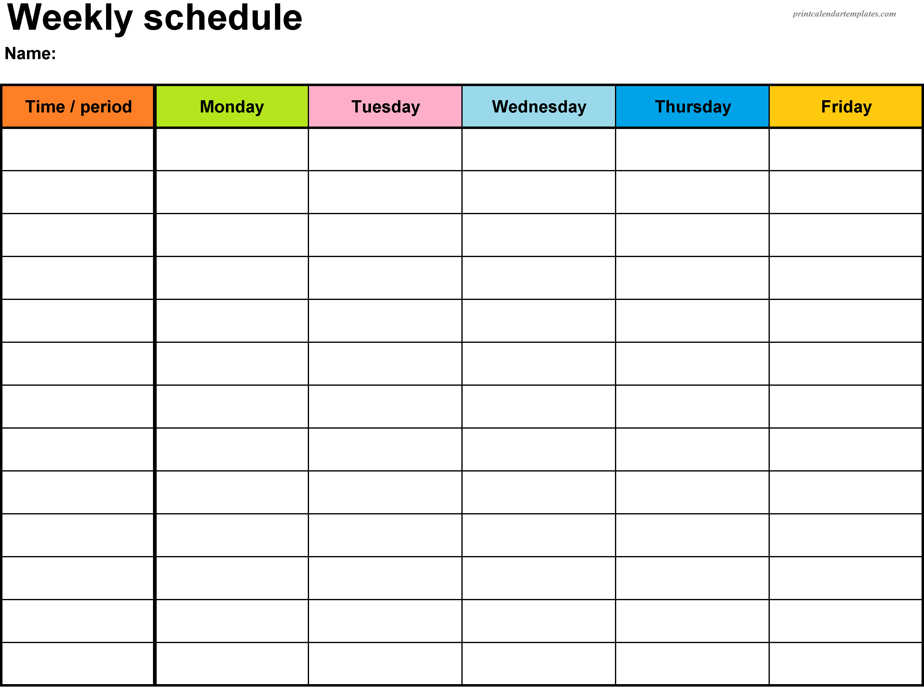 Printable Weekly Planner Template | Weekly Planner Printable inside Hourly Weekly Schedule Pdf