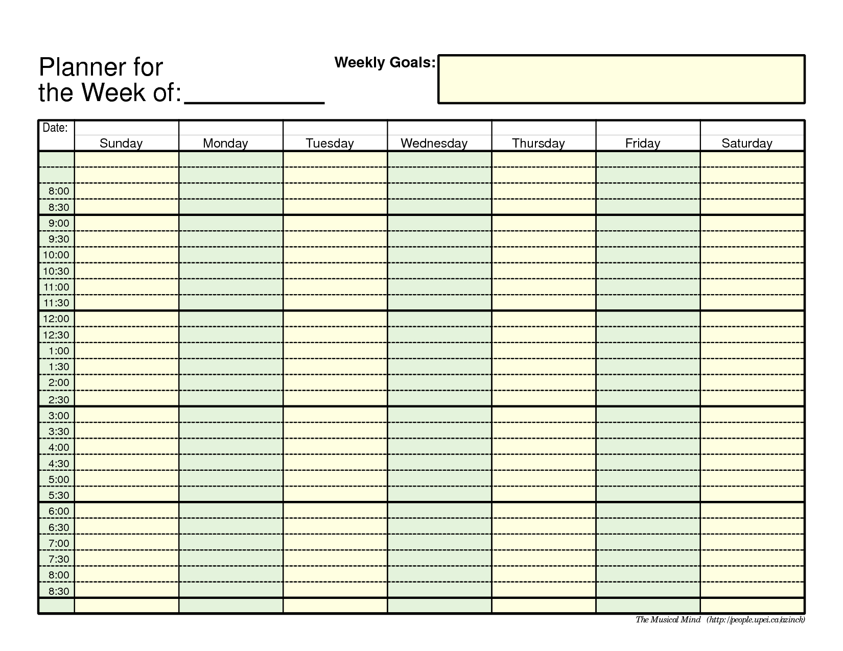 Printable Weekly Planner Template | Weekly Planner Printable pertaining to Weekly Schedule With Time Slots