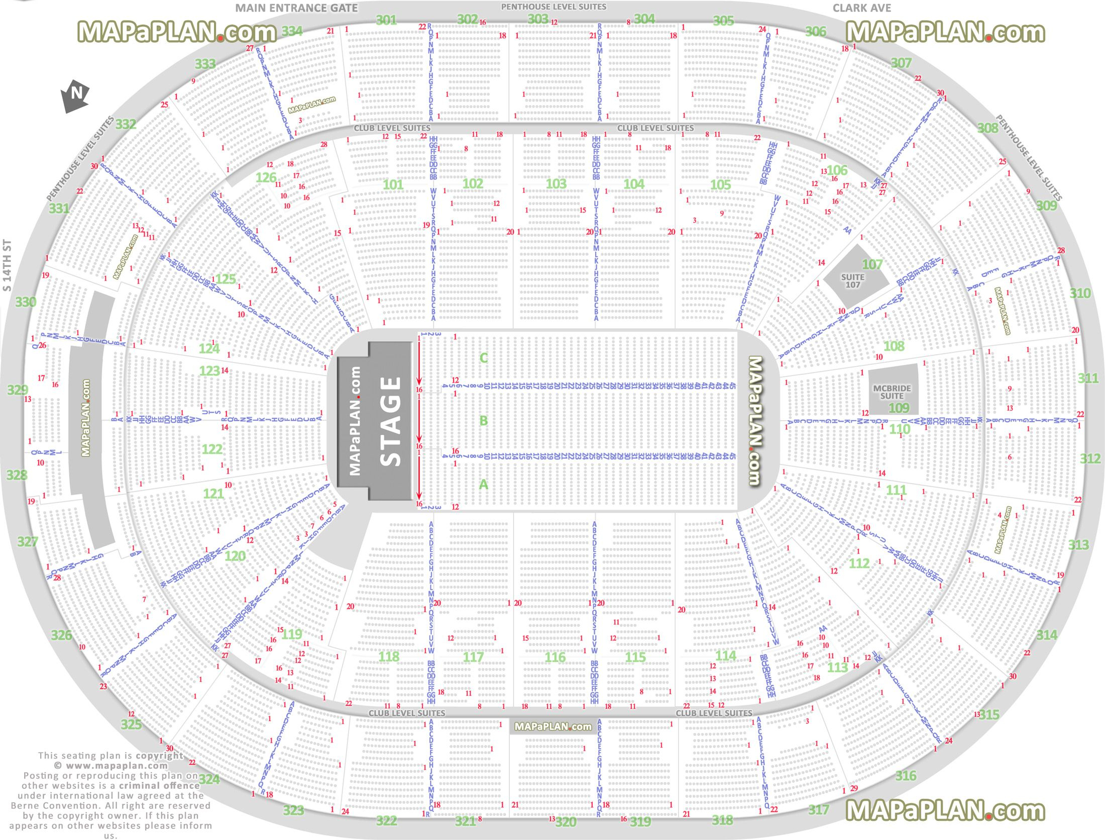 Scottrade Center Detailed Seating Chart Rows  Bobi pertaining to Verizon Center Seating Chart