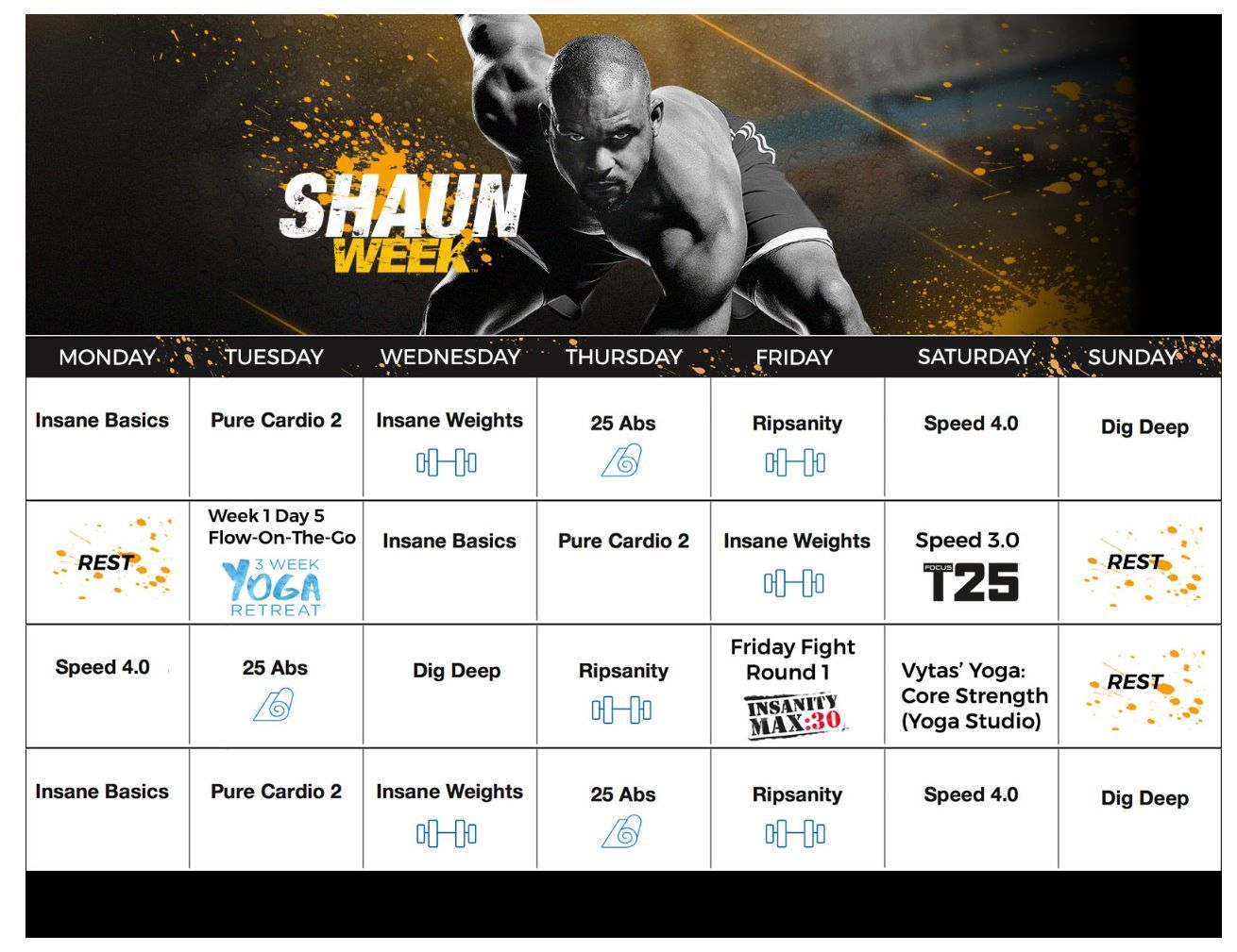 Shaun Week Hybrid Calendar | Positively Dieselwhere regarding Shaun T Calendar