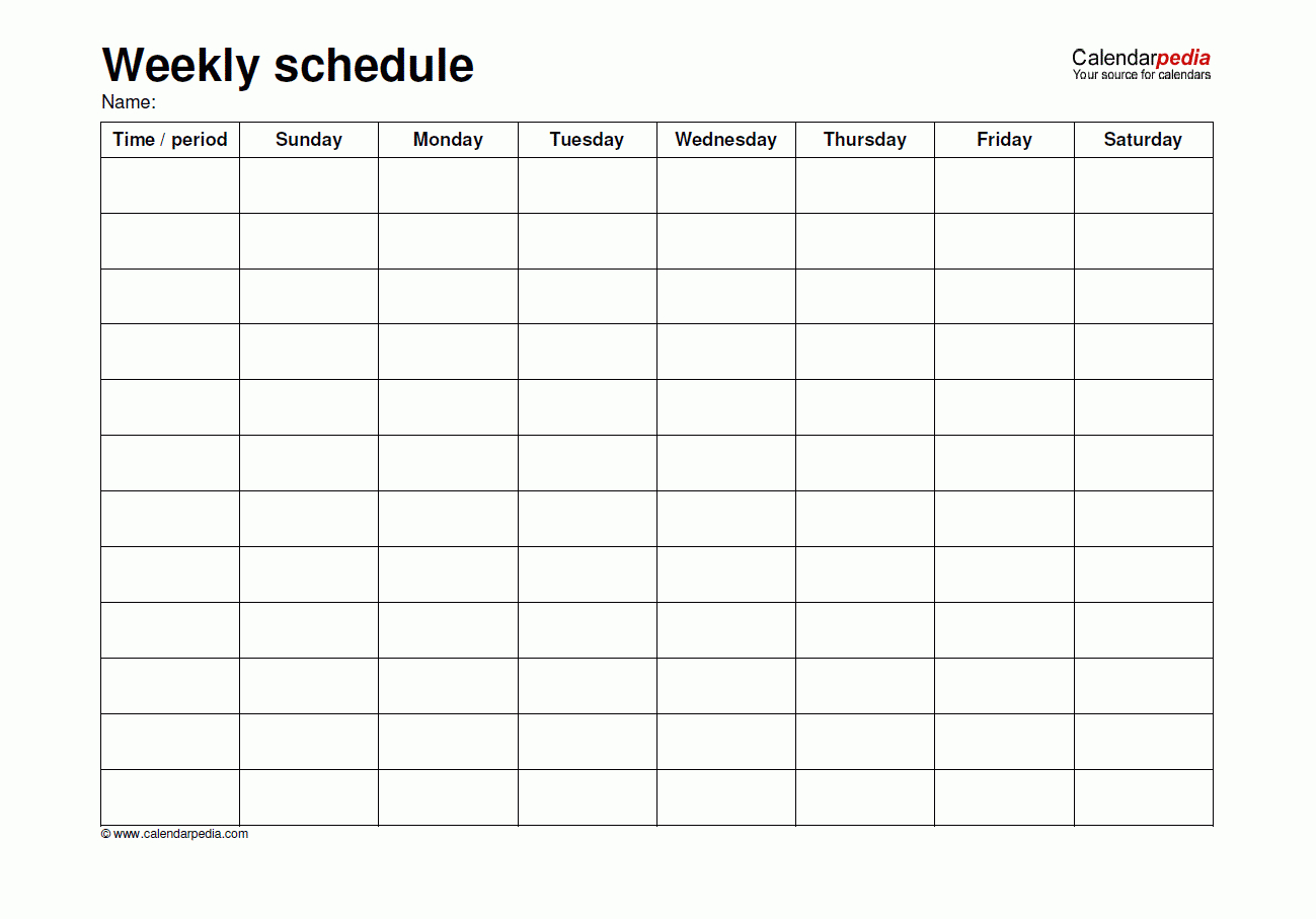 Singapore Maths Tuition: Free Calendar Template For Tuition with Calendarpedia Weekly Schedule
