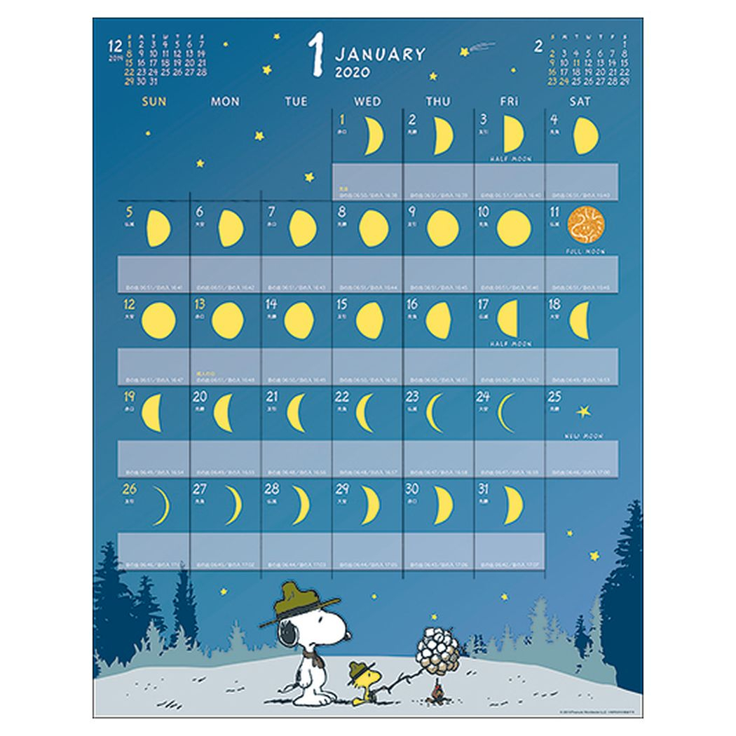 Snoopy Calendar 2020 Wall Hangings Moon Moon Peanut Apj 295*420Mm Character  Interior 2020 Calendar Law Sum 2 Annuals Mail Order Cinema Collection pertaining to Moon Calendar Puerto Rico