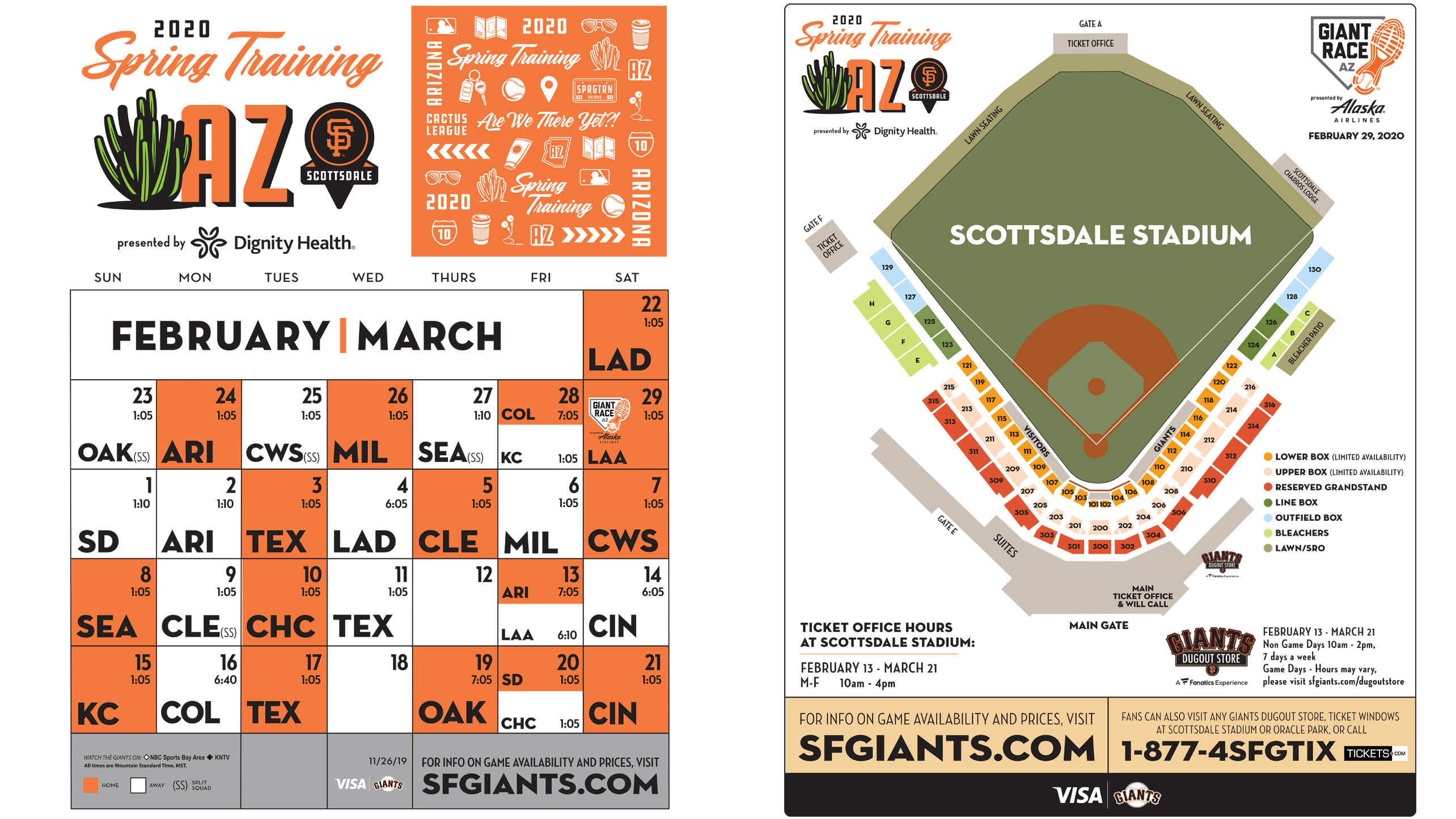 Spring Training Printable Schedule | San Francisco Giants in Atlanta Braves Schedule 2020 Printable