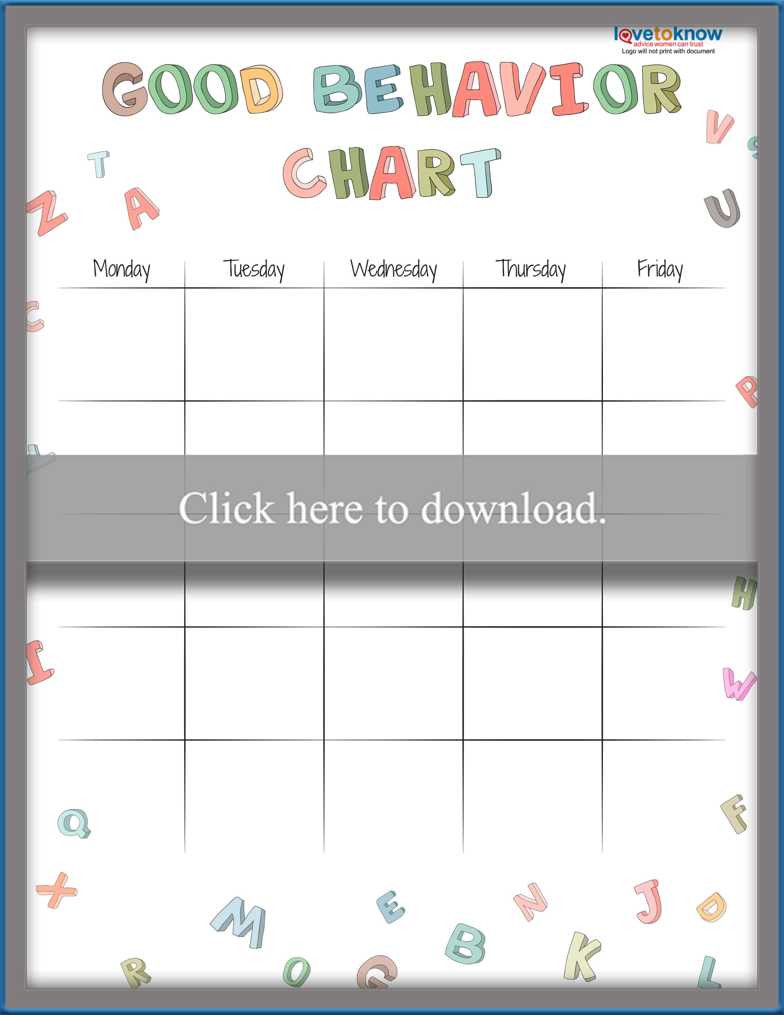 Sticker Behavior Charts | Lovetoknow with regard to Monthly Sticker Chart