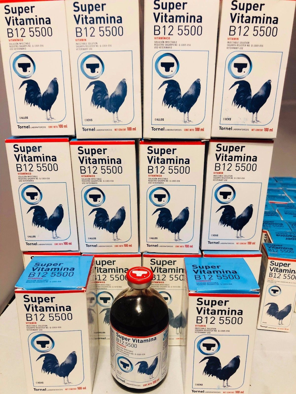 Super Vitamina Tornel B12 5500 100Ml Bottle Gallos Gamefowl for Lunar Calendar Cockfighting 2020