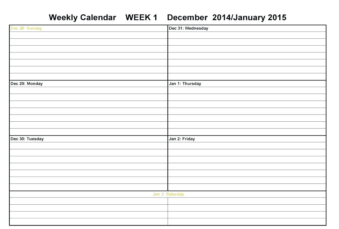 Printable Two Week Calendar Template | Calendar for Planning