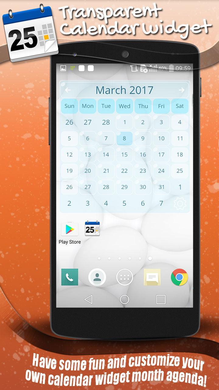 Transparent Calendar Widget Для Андроид  Скачать Apk inside Transparent Calendar Widget