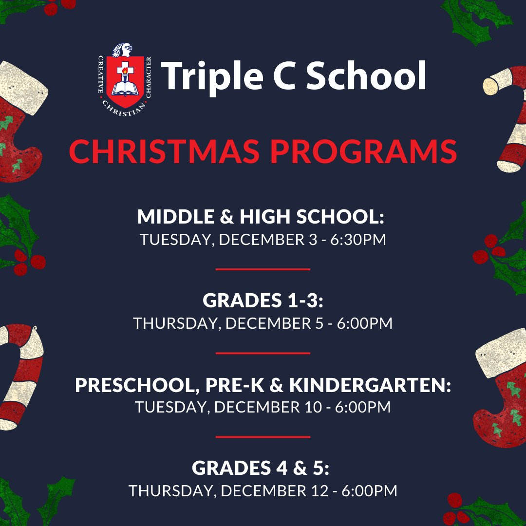 Triple C School (@triplecschool) | Twitter in Triple C School Calendar 2020
