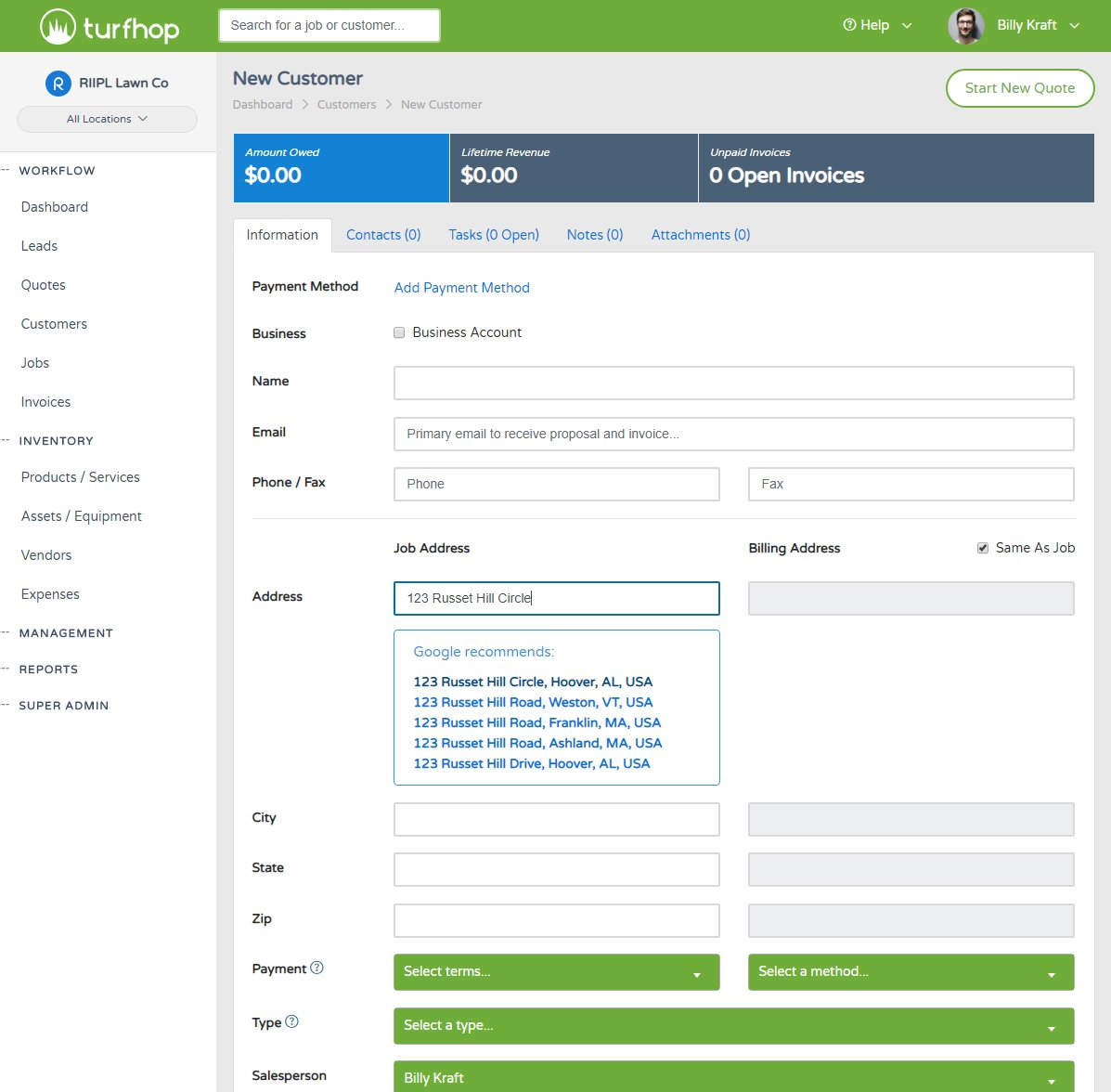 Turfhop On Twitter: &quot;new Feature Alert  We&#039;ve Added The with regard to Lawn Care Crm