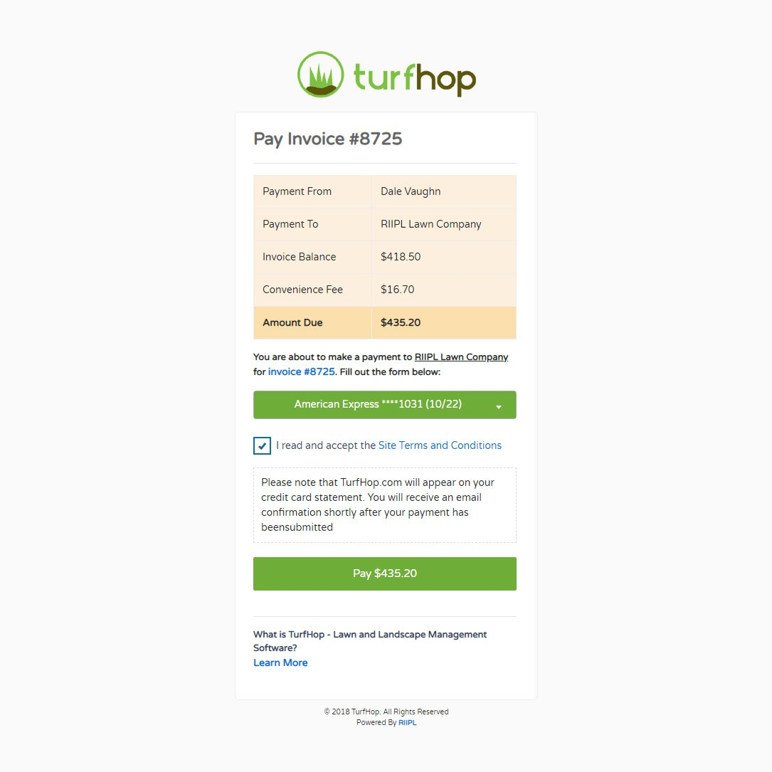 Turfhop On Twitter: &quot;online Payments  Customize Online in Lawn Care Crm