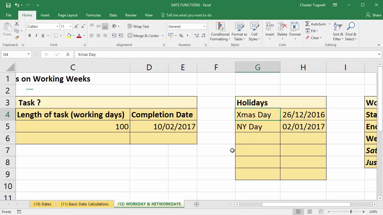 Use Excel To Add Days To Date Excluding Weekends And Holidays intended for Countdown Without Weekends