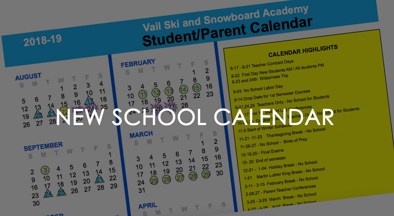Vssa News Featured | Vail Ski And Snowboard Academy Pta inside Vail Academy And High School Calendar
