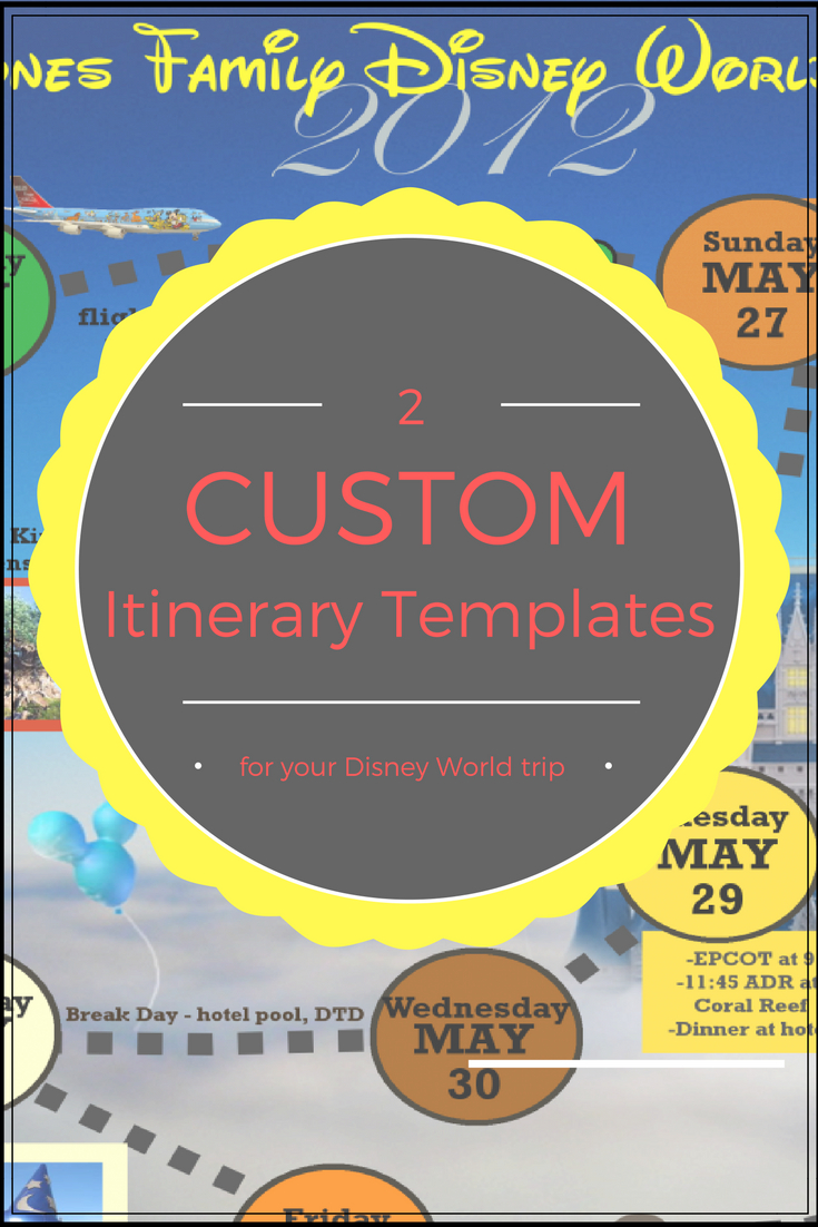 Wdw Itinerary Templates  Free &amp; Printable  Available In pertaining to Printable Disney Itinerary