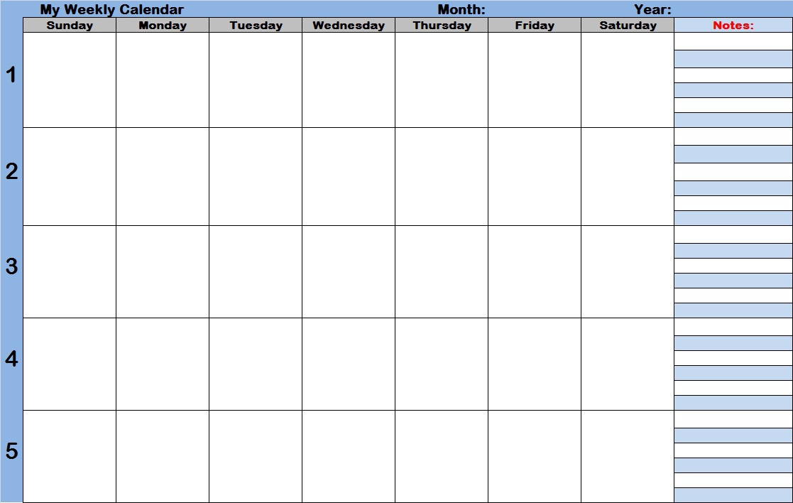 Weekly Calendar With Time Slots – Printable Week Calendar in Printable Weekly Calendar Template With Time Slots