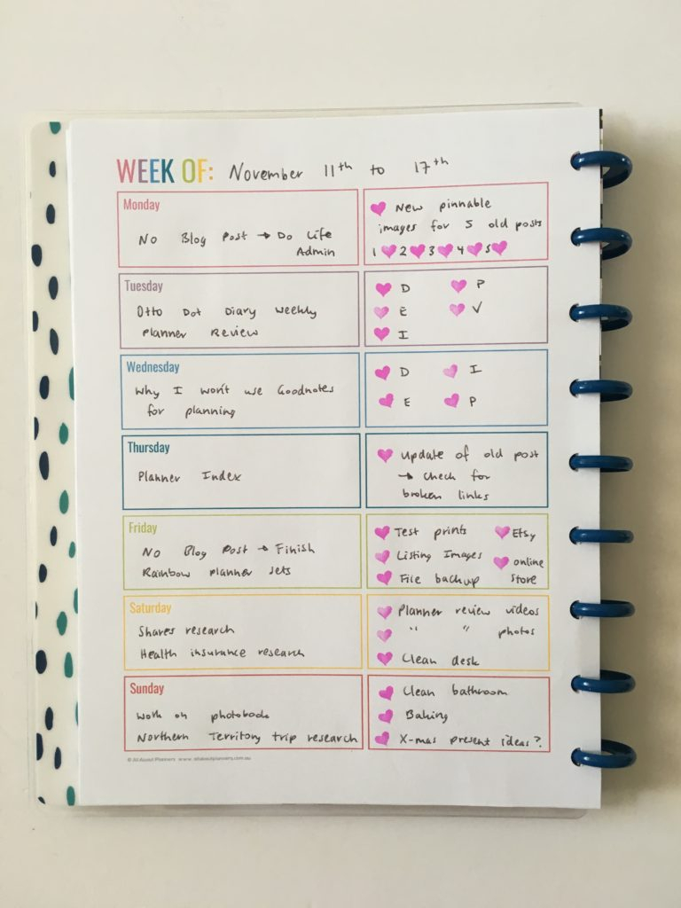 Weekly Planning In A Rainbow Theme  Does It Ever Get Boring for All About Planners