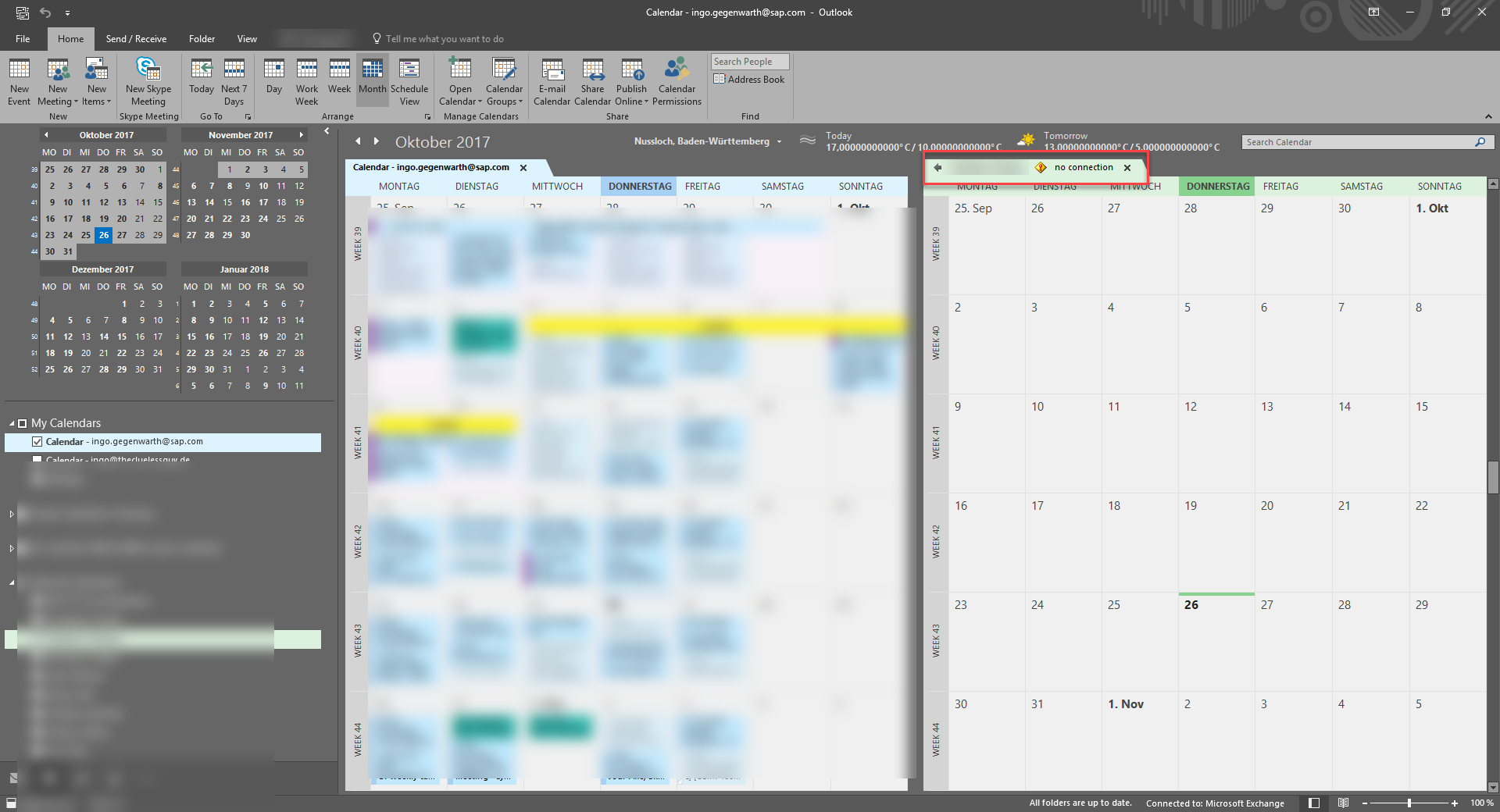 Outlook Calendar No Connection Printable Calendar