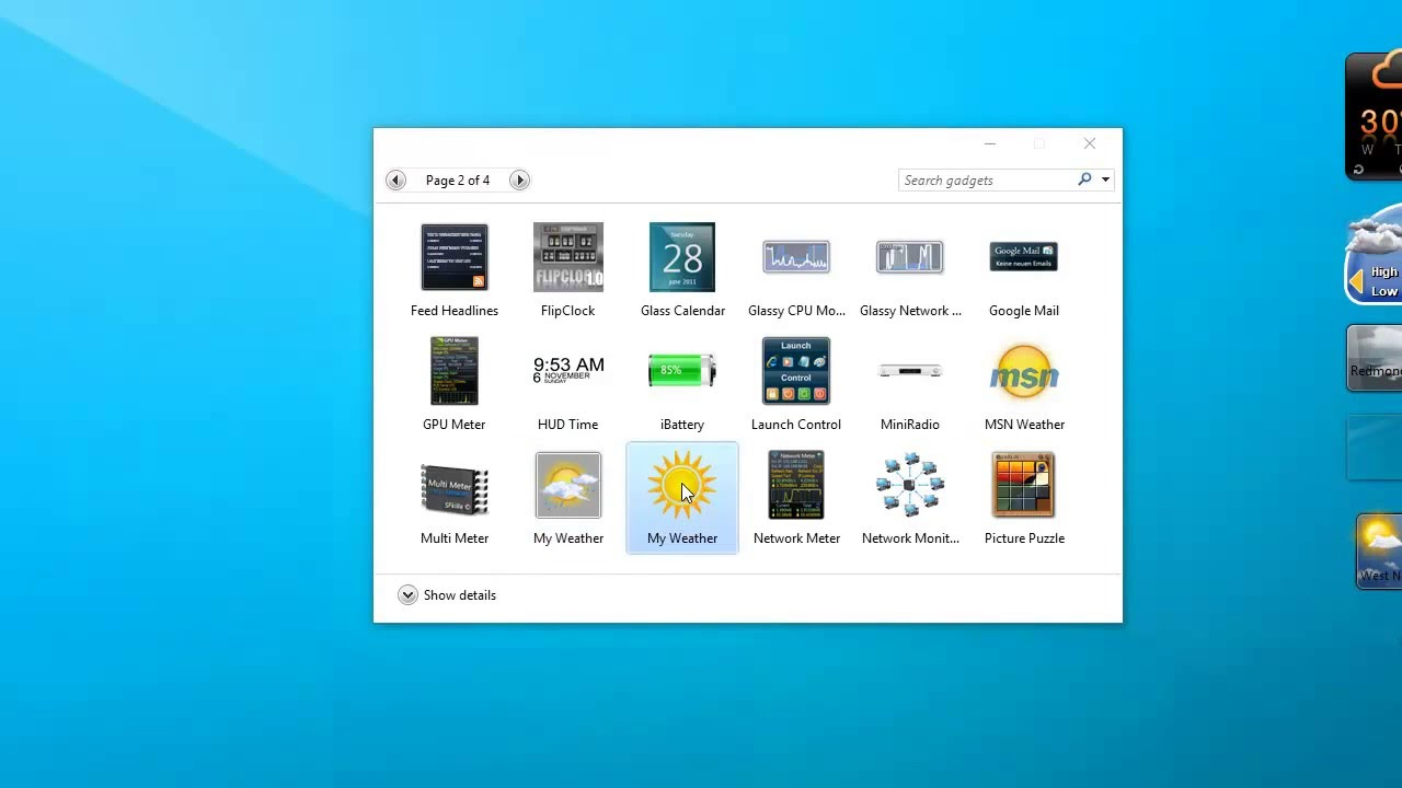 Windows 10 Weather Gadget  Youtube with Calendar Gadget Windows 10