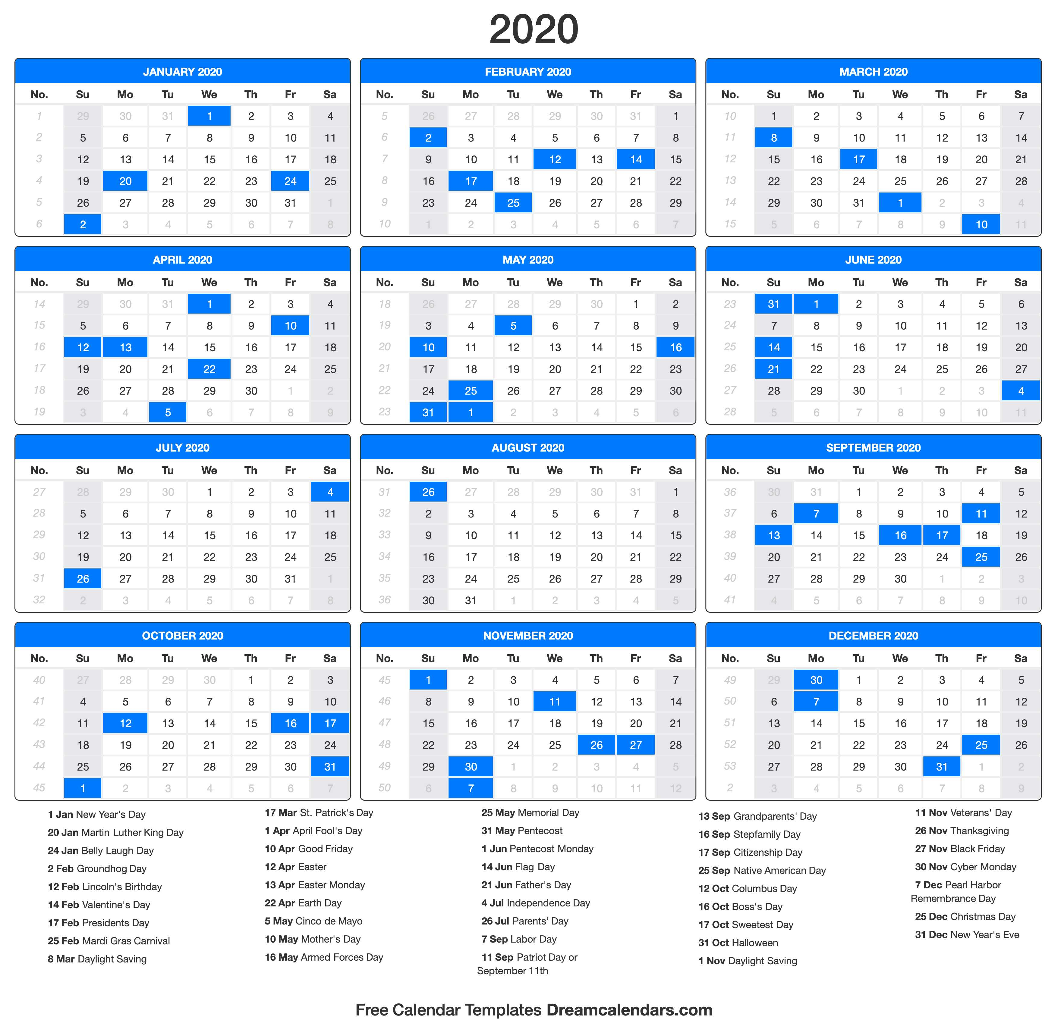 Yearly 2020 Calendar Templates  Helena Orstem  Medium within Lunar Calendar October 2020