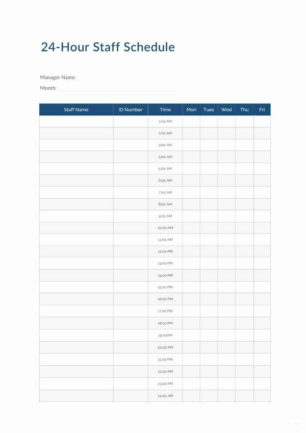 24 Hour Schedule Template Awesome 22 24 Hours Schedule regarding 24 Hour Schedule Template Free