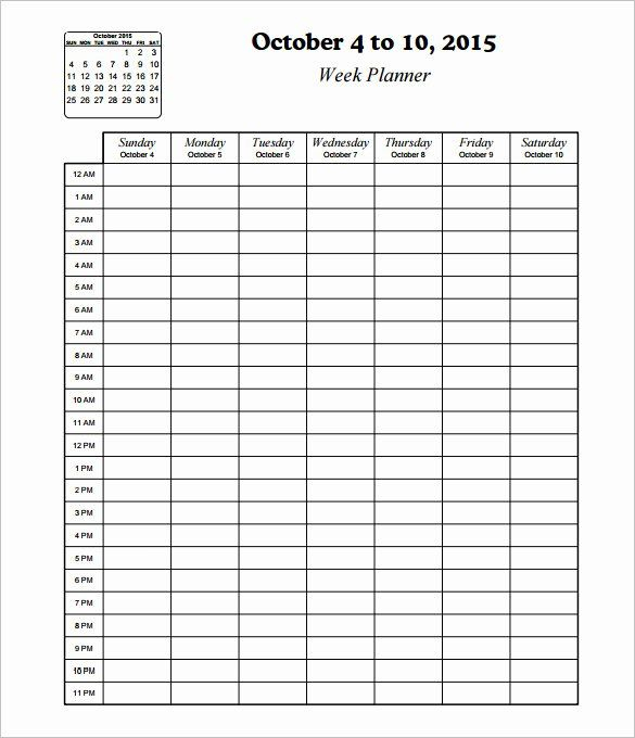 24 Hour Schedule Template Inspirational Excel 24 Hour for Hourly Calendar Template Excel