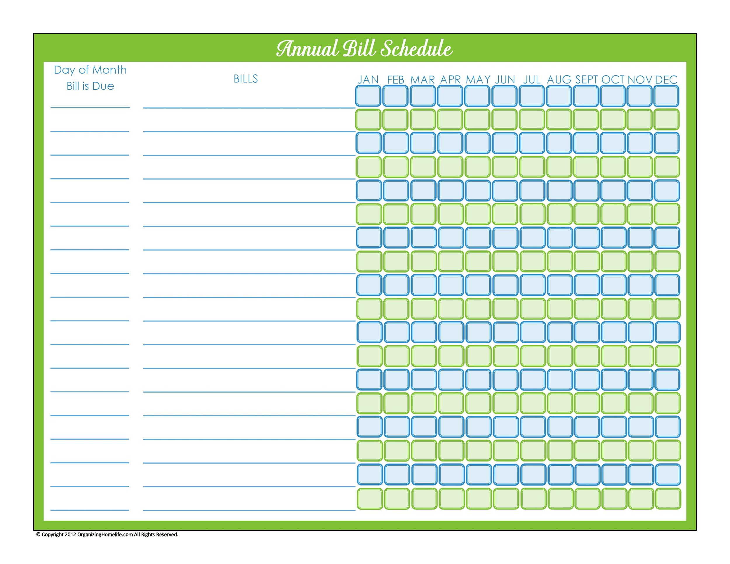 33 Free Bill Pay Checklists &amp; Bill Calendars (Pdf, Word &amp; Excel) throughout Monthly Bill Calendar Template