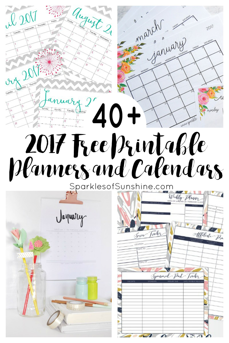 40+ Awesome Free Printable 2017 Calendars And Planners inside Scattered Squirrel Monthly Calendar