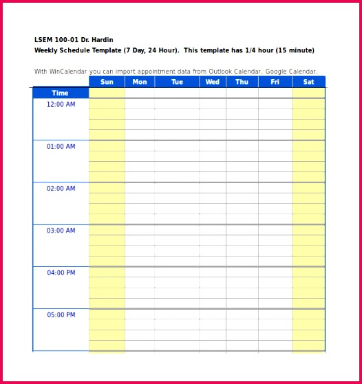 6 Daily Planner Excel 53891 | Fabtemplatez with regard to Hourly Calendar Template Excel