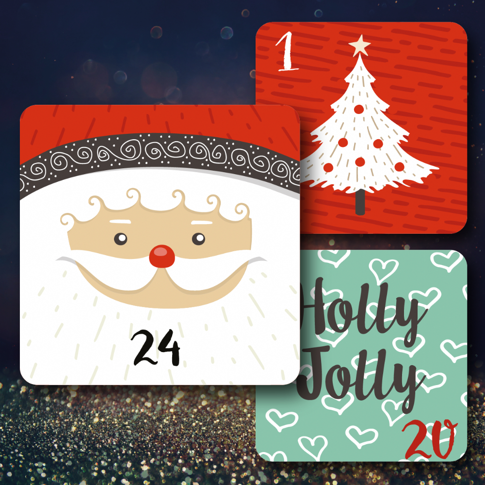 Advent Calendar Stickers  Santa within Holiday Stickers For Calendars