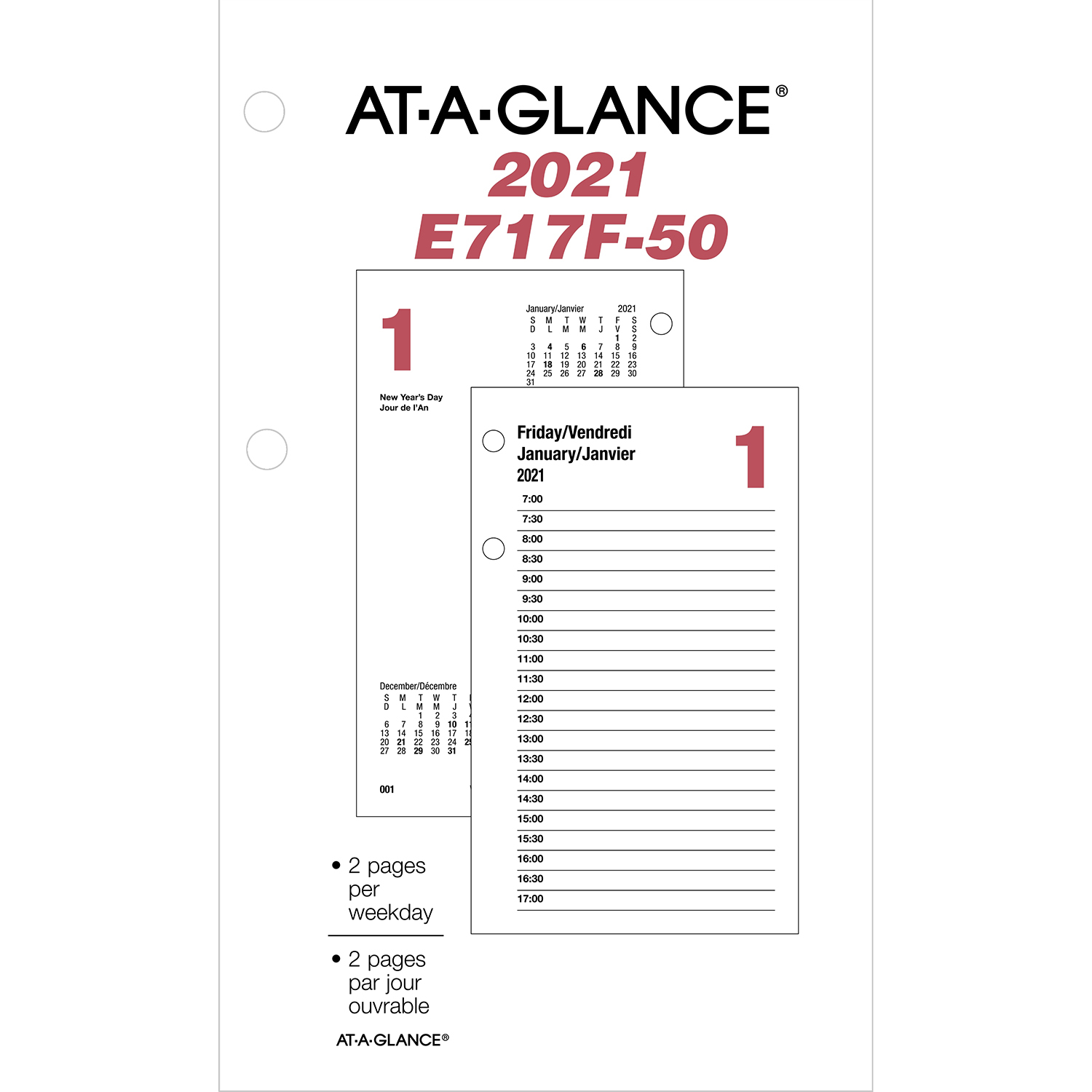 Ataglance 12Month Daily Desk Calendar Refill, 6&quot; X 3 ½ inside At A Glance Calendar Holder