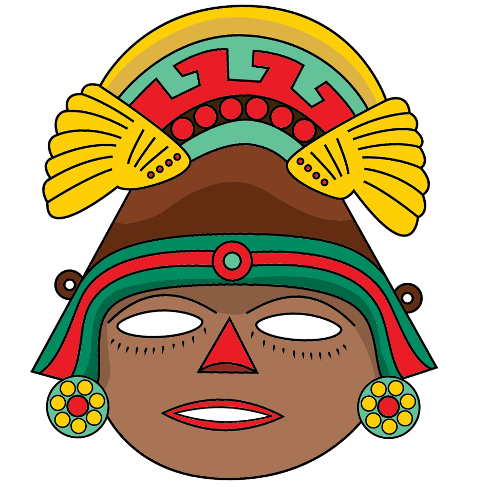 Aztec Mask Template | Free Printable Papercraft Templates with Aztec Masks Template