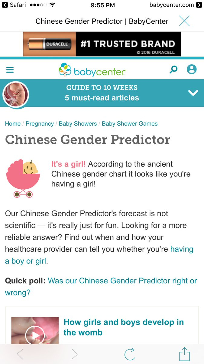 Babycenter Gender Chart | Calendar For Planning within Babycenter Gender Calendar