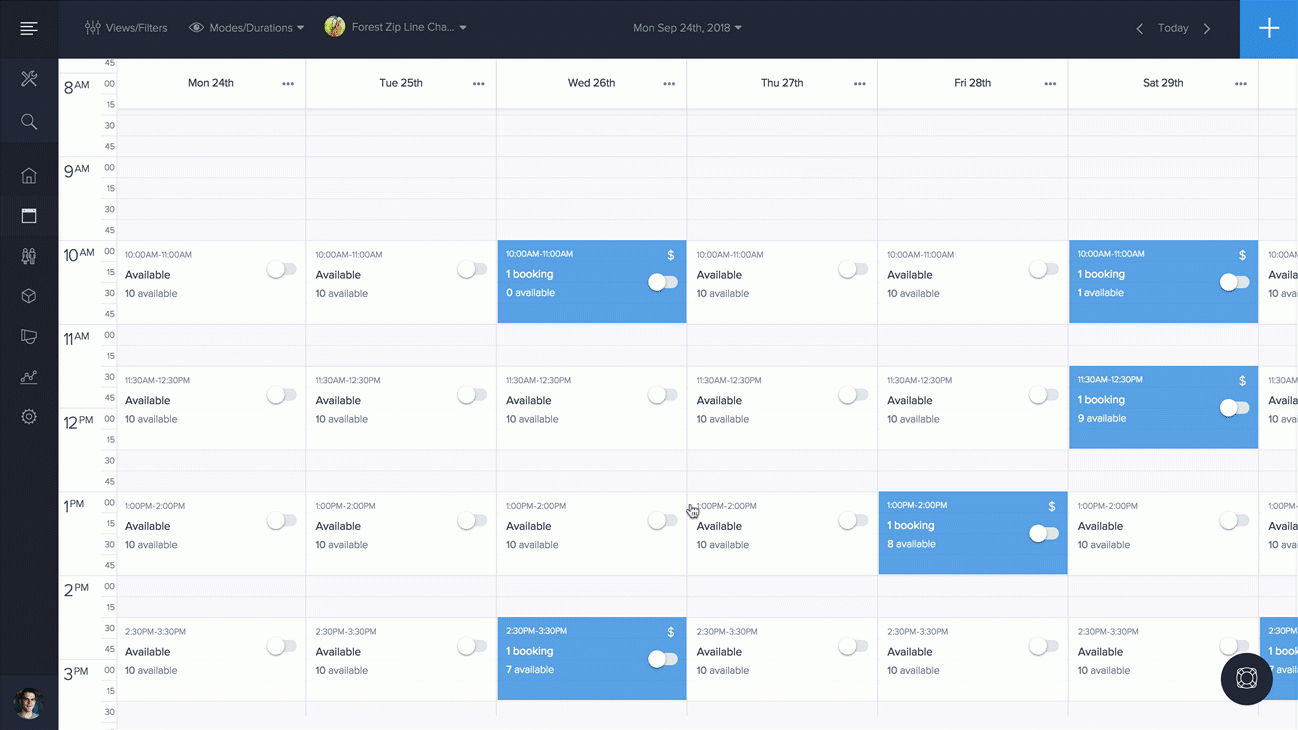 Blocking Time Slots On The Calendar – Resova Help Center with Calendar With Times Slots