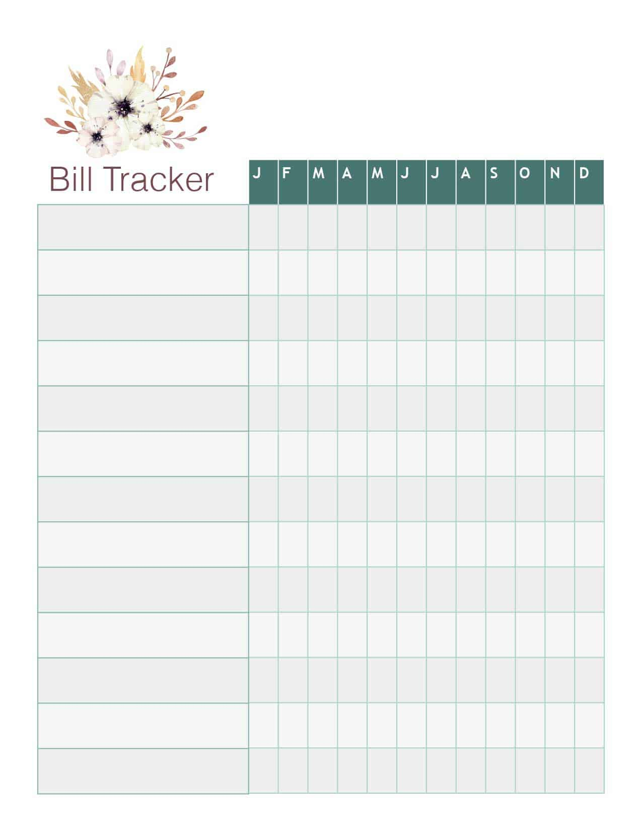 Download Your Free Budget Tracker Printables And Get Your regarding Free Bill Tracker Printable