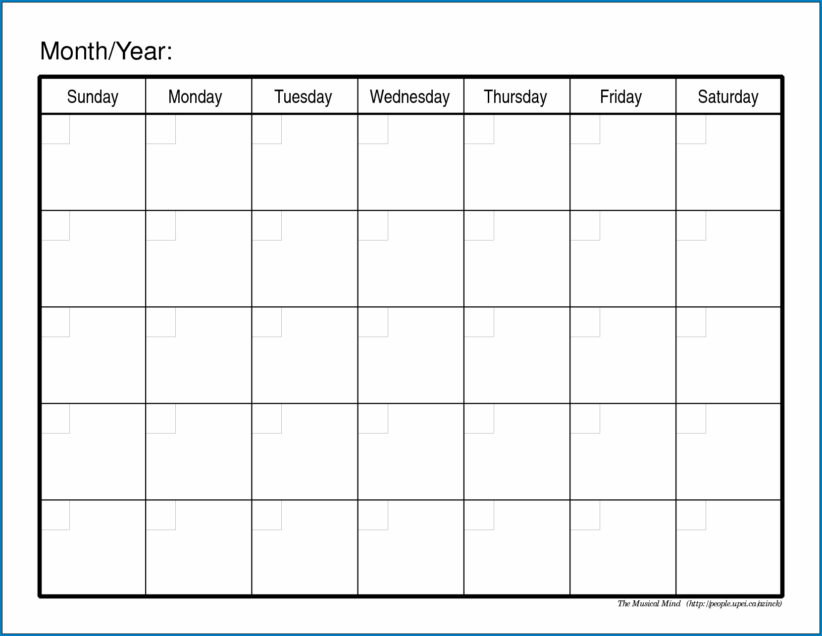 √ Free Printable Blank Monthly Calendar Template | Templateral intended for Free Printable Monthly Calendar With Lines