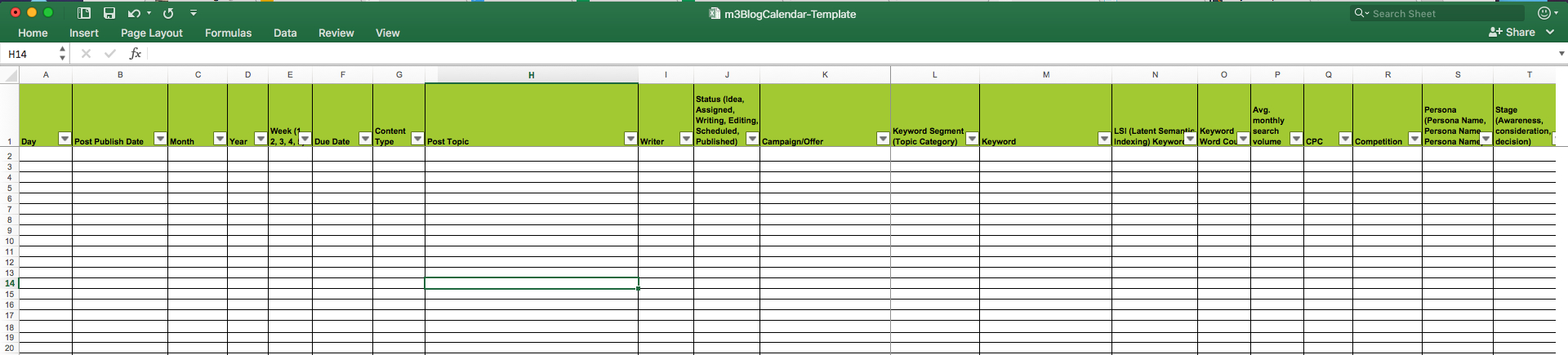 Editorial Calendar Templates For Content Marketing: The pertaining to Convert List Of Dates To Calendar Excel
