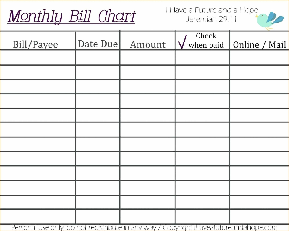 Free Bill Paying Organizer Template Spreadsheet Monthly pertaining to Free Printable Monthly Bill Organizer Template