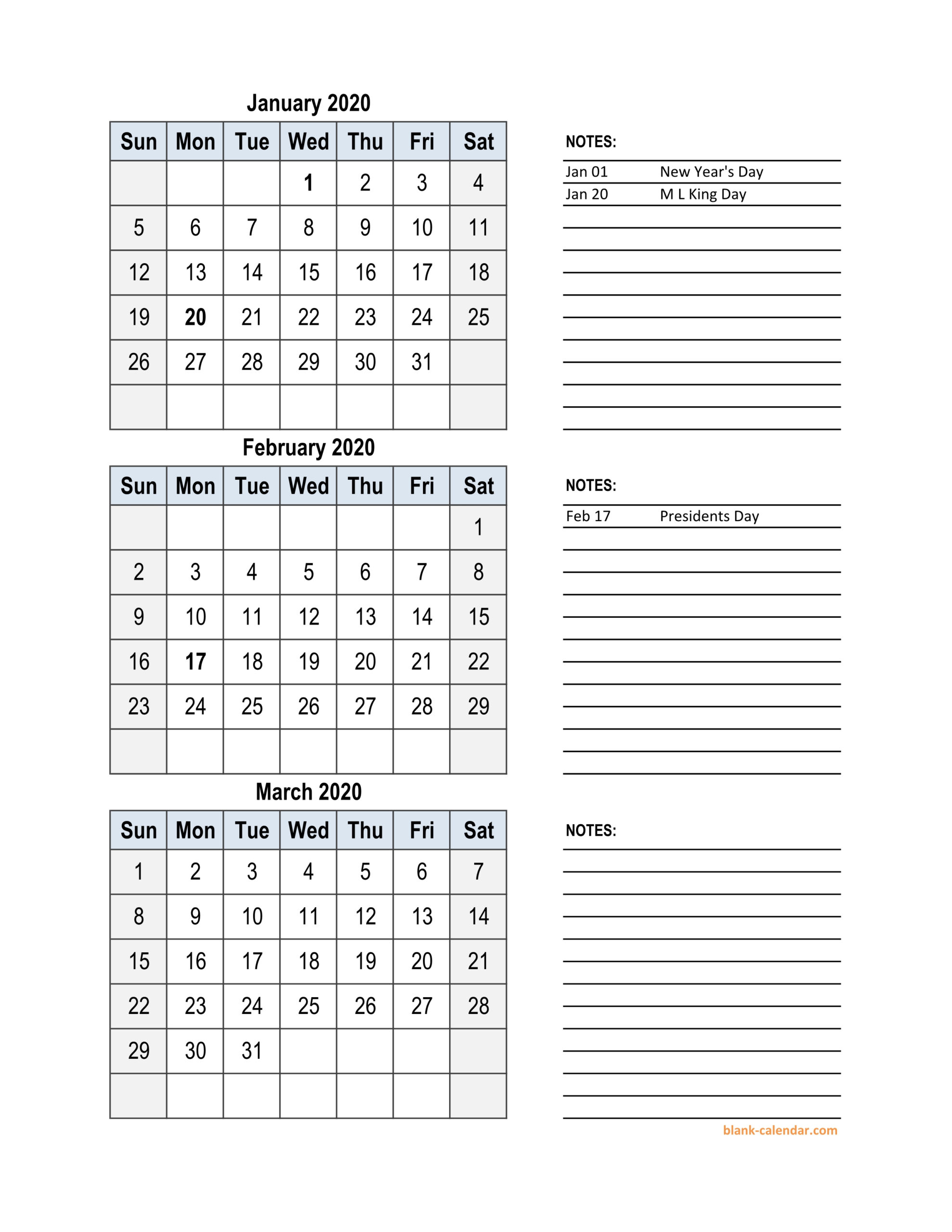Free Download 2020 Excel Calendar, 3 Months In One Excel with 3 Month Calendar Template Excel