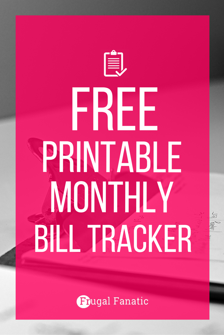 Free Printable Bill Tracker: Manage Your Monthly Expenses with regard to Free Bill Tracker Printable
