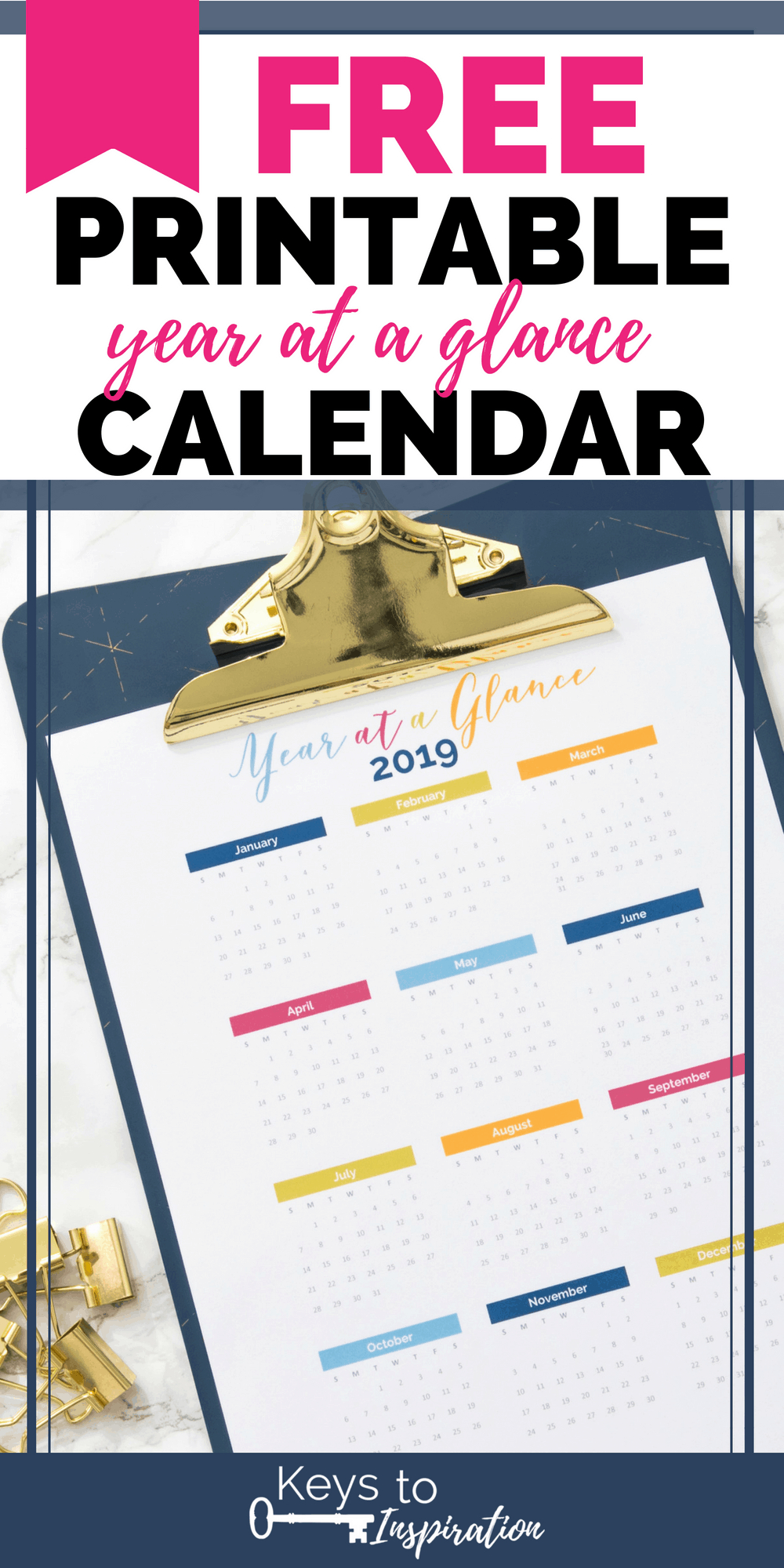 Free Printable Year At A Glance Calendar » Christene Holder with At A Glance Calendar Holder