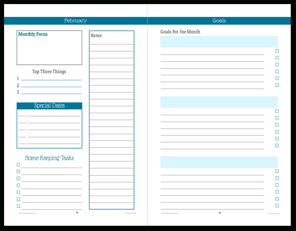 Halfsize Monthly Planner Printables regarding Scattered Squirrel Monthly Calendar