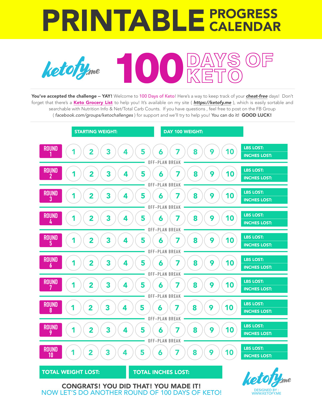 Keto ~ Fy Me | Cut Carbs, Not Flavor! • 100 Days Of Keto with 100 Days Of Keto Calendar