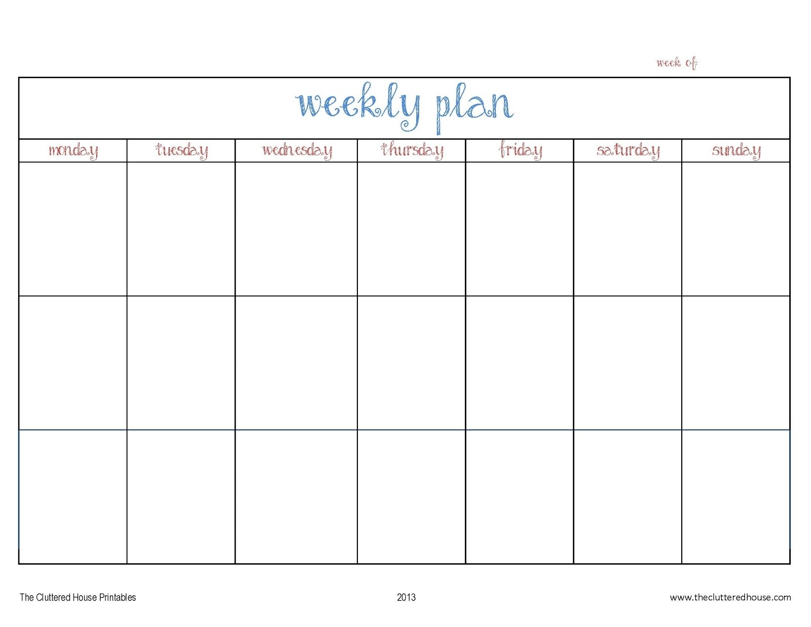 Monday To Friday Planner Template | Calendar For Planning throughout Monday Through Friday Weekly Calendar Template