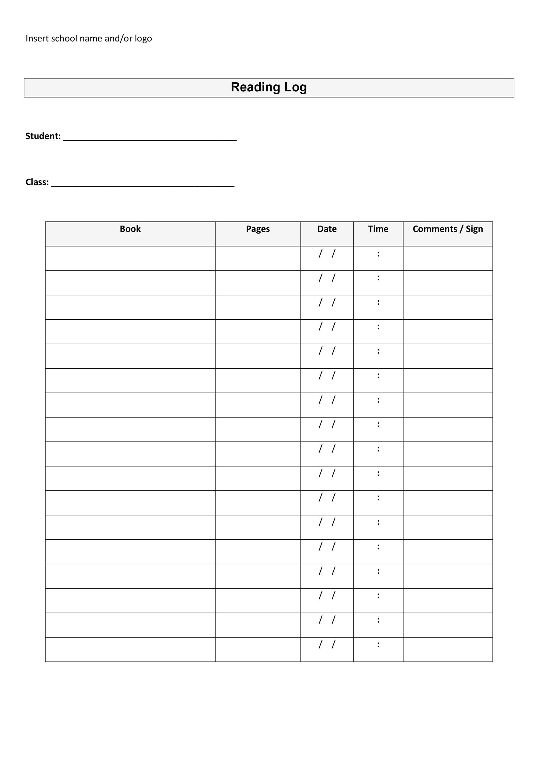 Monitor Reading Log Worksheet | Printable Worksheets And in Middle School Reading Log Template