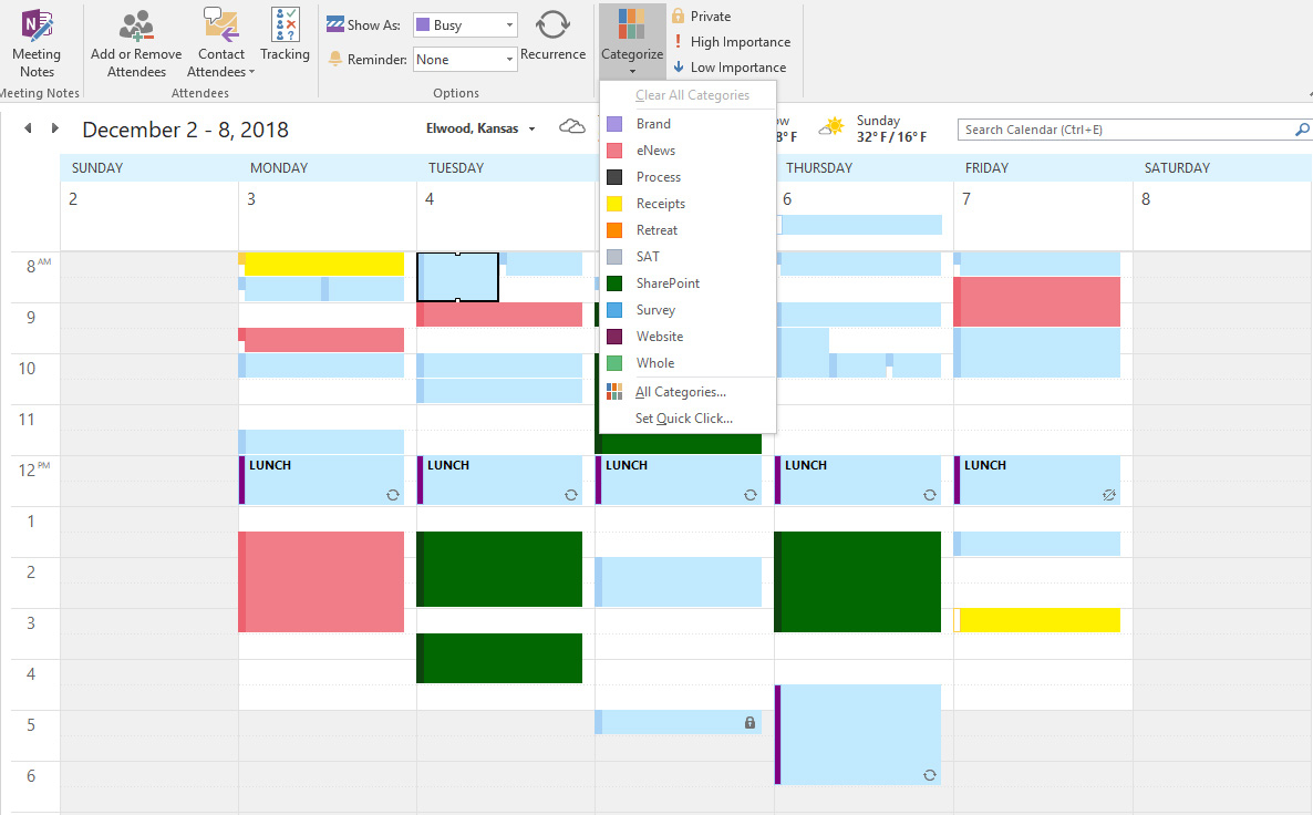 Organize Using Outlook&#039;S Color Categories | Oxen Technology with Conditional Formatting Outlook Calendar