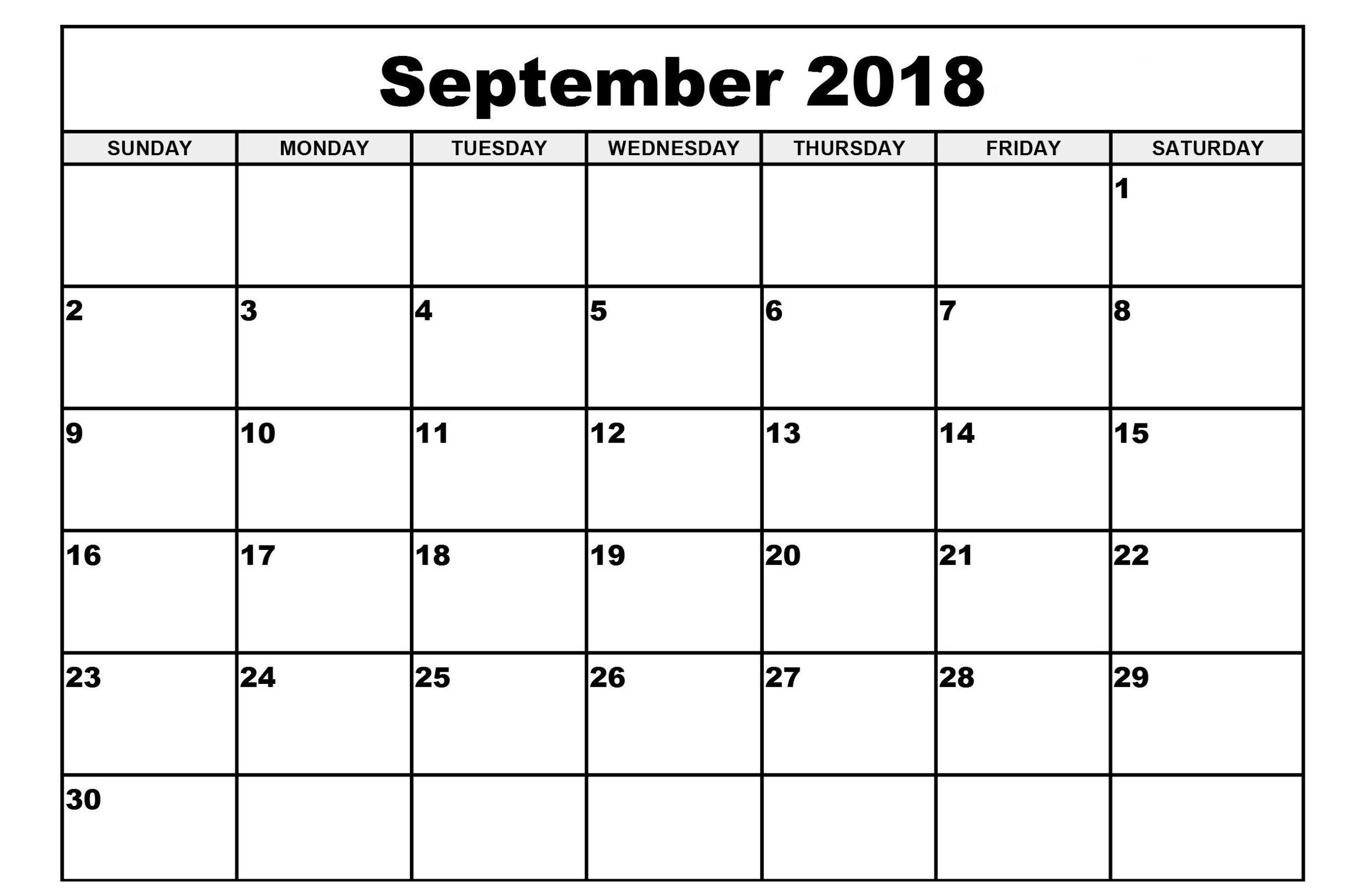 Pin On 4To pertaining to September Blank Calendar