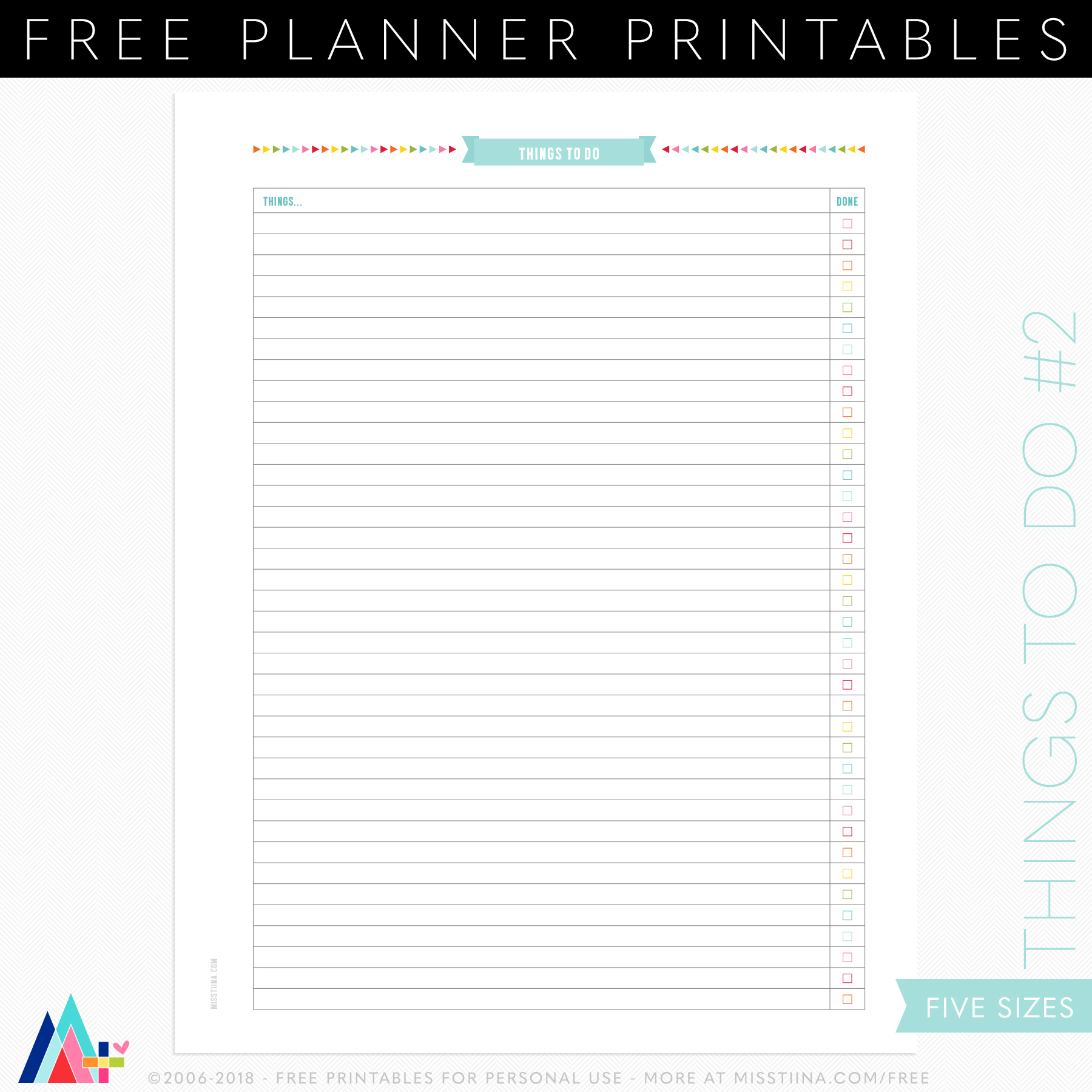 Planner Pages – Misstiina with regard to Free Planner Refills Printable
