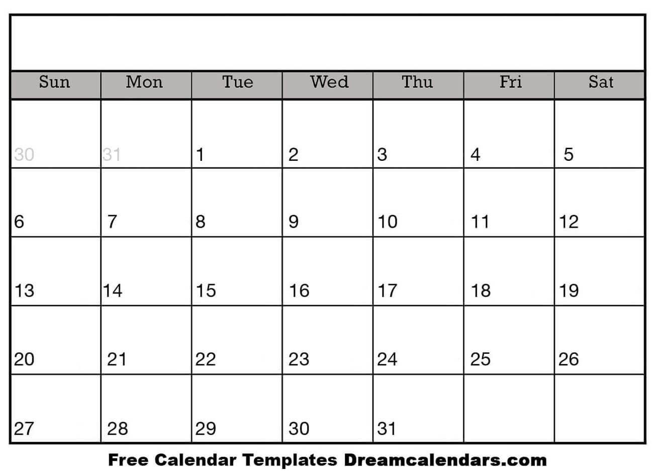 Printable Blank Calendar 2021 | Dream Calendars with Free Printable Calendar Numbers