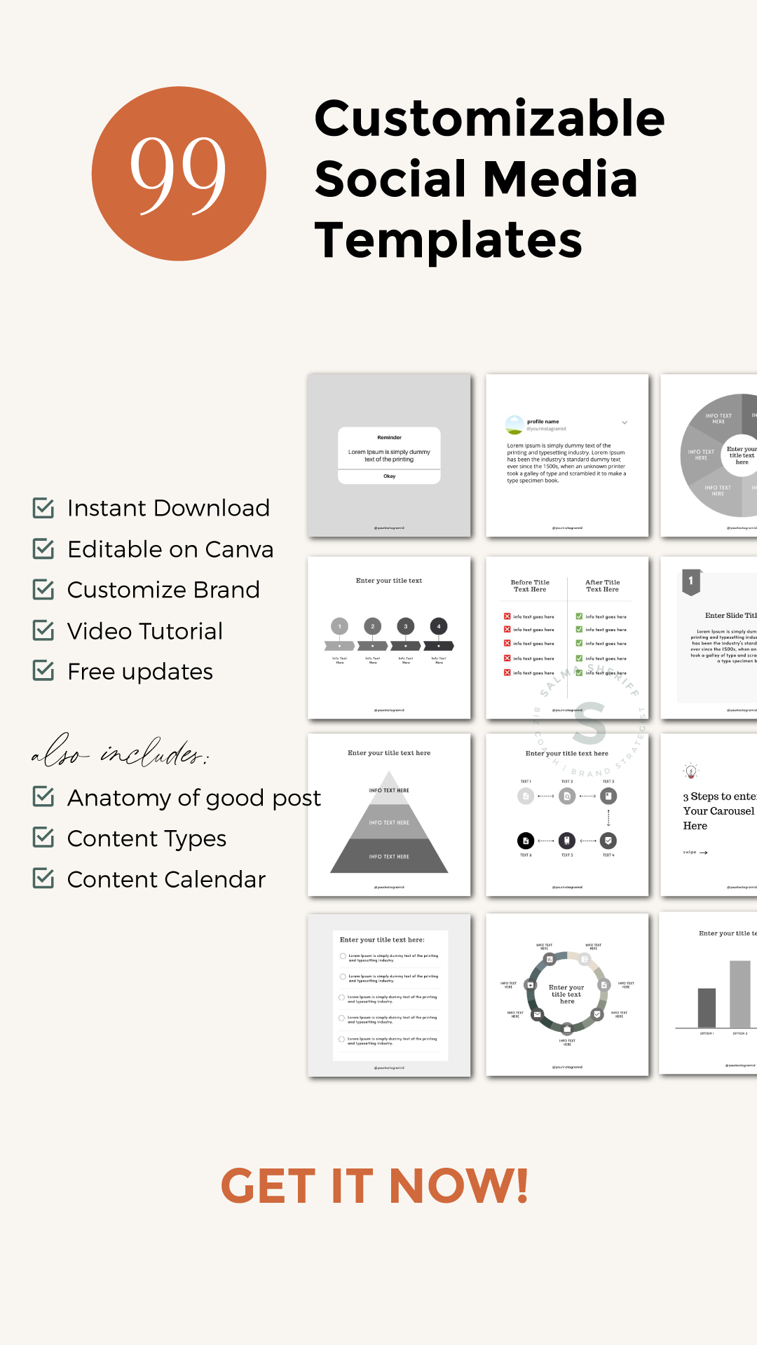 Social Media Templates For Entrepreneurs &amp; Impactmakers intended for Canva Calendar Maker