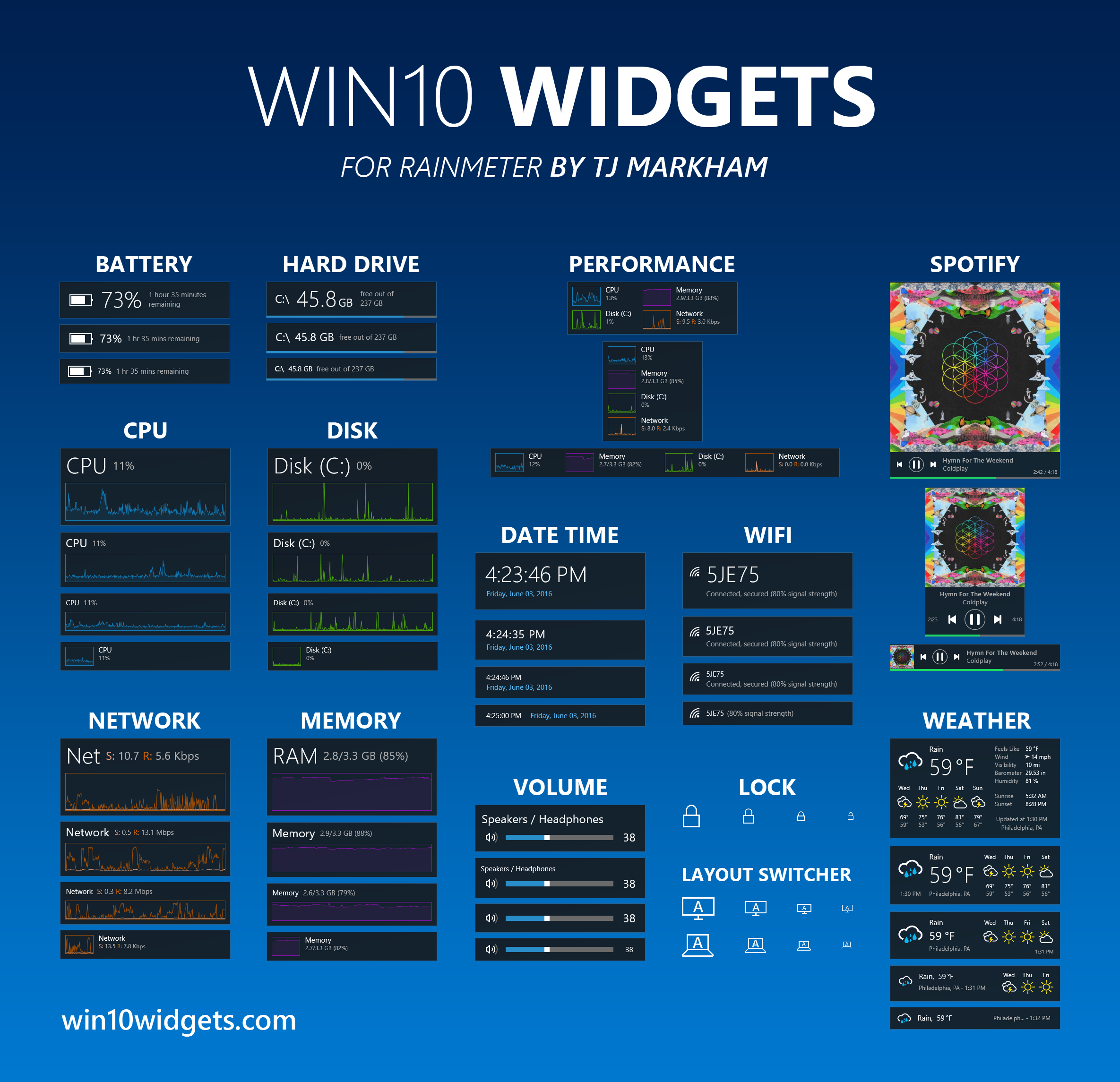 Win10 Widgets  Widgets For Windows 10 with Calendar Widget For Windows 10