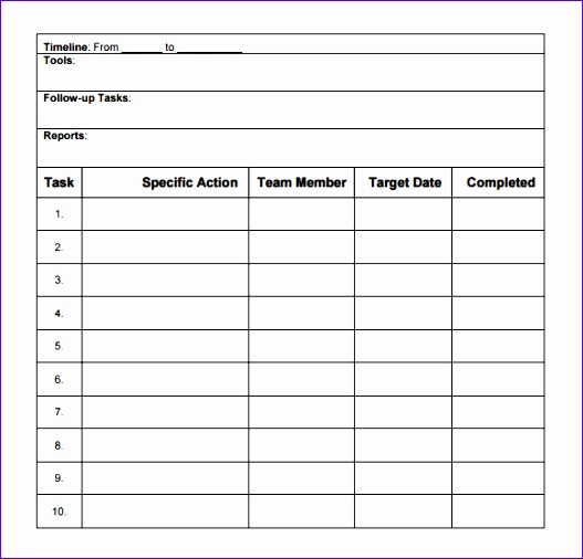 10 Action Plan Excel Template  Excel Templates  Excel pertaining to Time And Action Calendar Excel